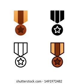 Icono del logotipo de la Fuerza Aérea en un glifo de cuatro estilos, línea, línea plana y línea llena