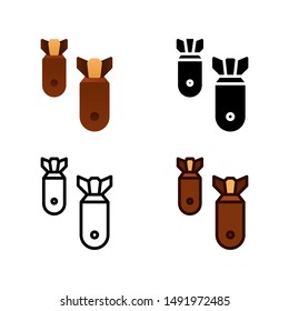 Air Force Logo icon in four style glyph, line, flat and filled line