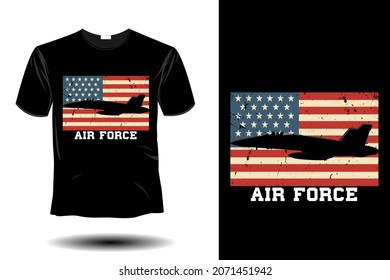  air force mockup retro vintage design
