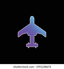 Air Force Plane blue gradient vector icon