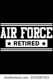 Air Force Retired eps cut file for cutting machine