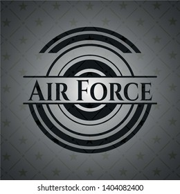 Air Force retro style black emblem. Vector Illustration. Detailed.