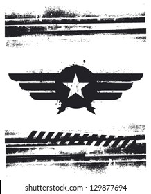 Air Force Shield With Grunge Background