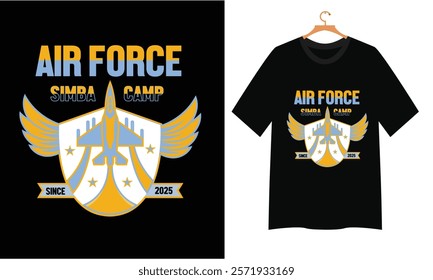 air force Simba camp,  Make some noise rock and roll artwork design. American t-shirt design, military shirt, army t-shirt design,