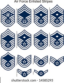 Air Force Stripes Enlisted Stock Vector (Royalty Free) 14585293 ...