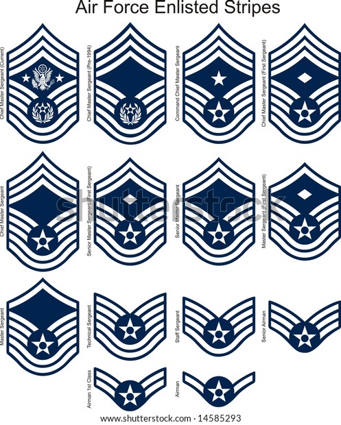 Air Force Stripes Enlisted Stock Vector (Royalty Free) 14585293