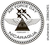 Air Force symbol of Nicaragua on February 1. Vector illustration.