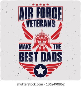 Air force T shirt design with background 