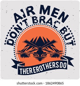 Air force T shirt design with background 