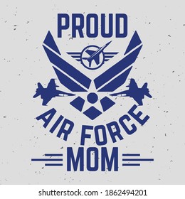 Air force T shirt design with background 