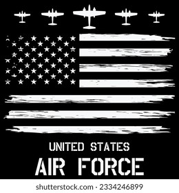 Air force US veterans 4th of july t-shirt design