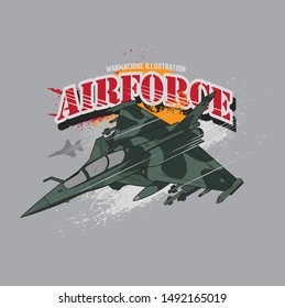 Air Force Vector Illustration.Good For T-shirt Design And Military Element.  