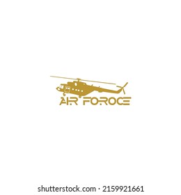 Air force vector logo, Helicopter company logo design