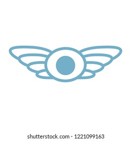 Air force wing crest.
