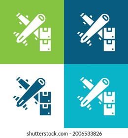 Paquete de icono mínimo de cuatro colores
