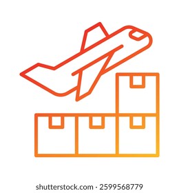 Air Freight Icon Element For Design