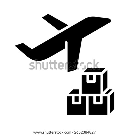 Air Freight Icon Element For Design