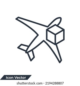 air freight icon logo vector illustration. international delivery service symbol template for graphic and web design collection