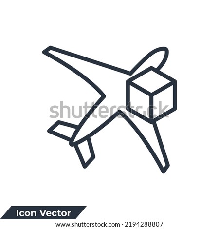 air freight icon logo vector illustration. international delivery service symbol template for graphic and web design collection