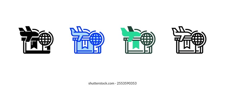 Air Freight Plane Solid Icon. linear style sign for mobile concept and web design. Outline vector icon. Symbol, logo illustration. Vector graphic