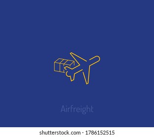 Air freight Vector Line Icons. Premium quality graphic design. Modern signs, outline symbols collection, simple thin line icons set for websites, web design, mobile app, infographics- Editable Stroke