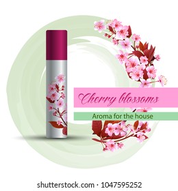 Air freshener with a cherry flowers