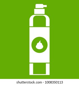 Air freshener icon white isolated on green background. Vector illustration