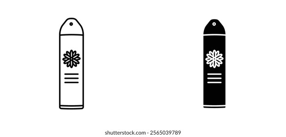 Air freshener icons in outline and fill. vector illustration for ui.