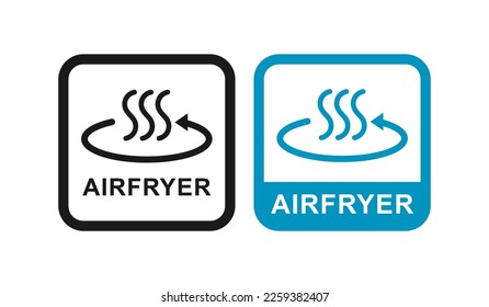 Air fryer badge logo design. Suitable for product label and technology