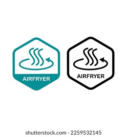 Air fryer badge logo design. Suitable for product label and technology