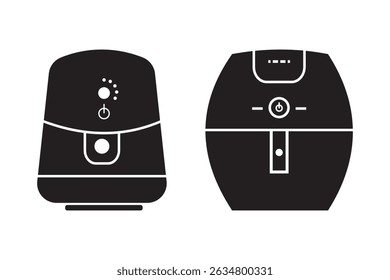 Air fryer icon line vector. Fried bakery. Food to cook. Healthy chip-based foods. Kitchen vector