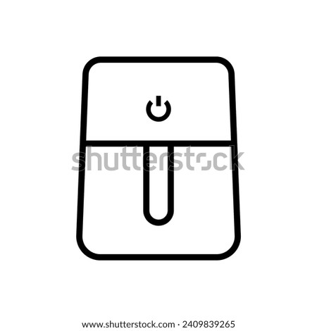 Air fryer icon line vector. Fried bakery. Food to cook. Healthy chip-based foods. Kitchen vector