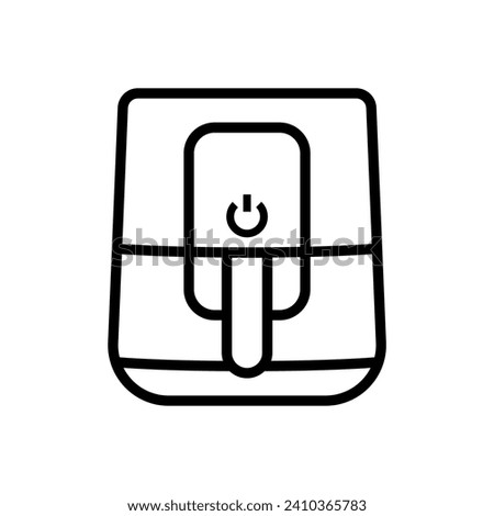 Air fryer icon line vector. Fried bakery. Food to cook. Healthy chip-based foods. Kitchen vector