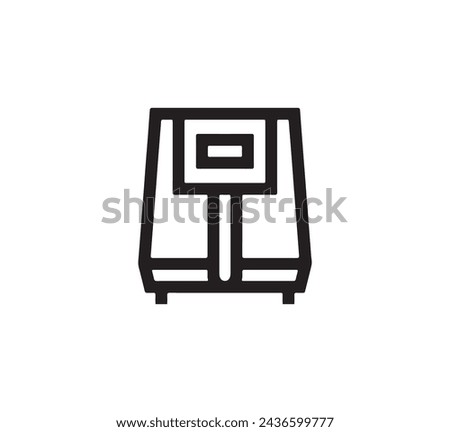 Air Fryer icon vector. Linear style sign for mobile concept and web design. Air Fryer symbol illustration. Pixel vector graphics - Vector.