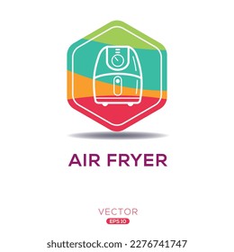 Air Fryer Icon, Vector sign.