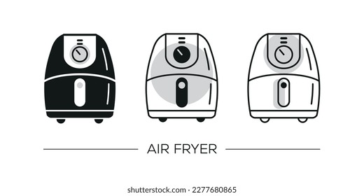 Air Fryer Icon, Vector sign.	