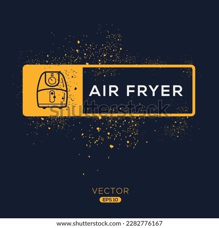Air Fryer Icon, Vector sign.
