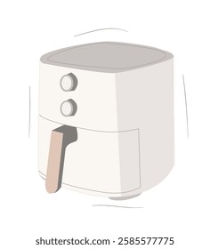 Air fryer kitchen vector . Fry bakery cook.