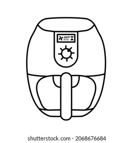 Air fryer kitchen vector icon editable stroke