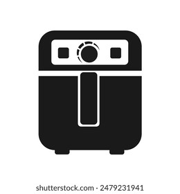 Air fryer silhouette design vector illustration