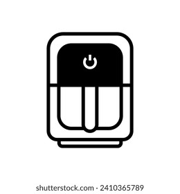Air fryer simple icon vector. Fried bakery. Food to cook. Healthy chip-based foods. Kitchen vector