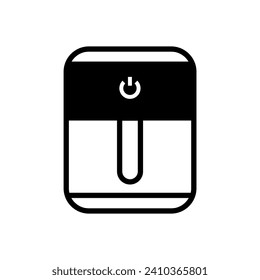 Air fryer simple icon vector. Fried bakery. Food to cook. Healthy chip-based foods. Kitchen vector