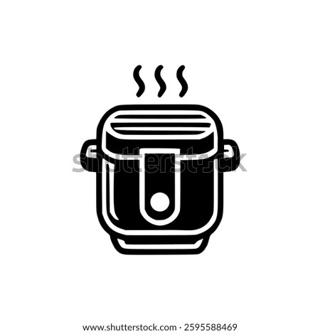 air fryer technology logo vector illustration template design