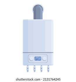 Air gas boiler icon cartoon vector. House water. Heat system