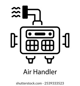 Air handler icon in outline style 