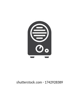 Air heater vector icon. filled flat sign for mobile concept and web design. Electric heater glyph icon. Symbol, logo illustration. Vector graphics