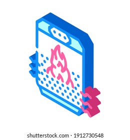air heating isometric icon vector. air heating sign. isolated symbol illustration