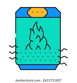 air heating line icon vector. air heating sign. isolated symbol illustration