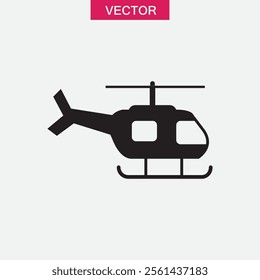 Air, helicopter, transport icon. vector flat black trendy style illustration for web and app..eps