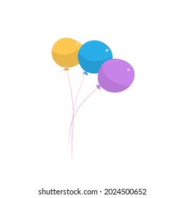 air helium balloons isolation vector illustration
